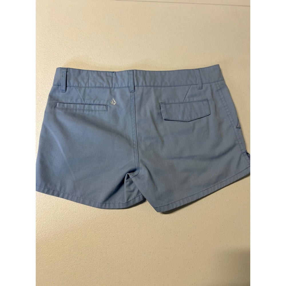 Volcom Shorts Women 5 Blue Frochickie Size 3 Short Chino Skater Casual Summer - Picture 3 of 9